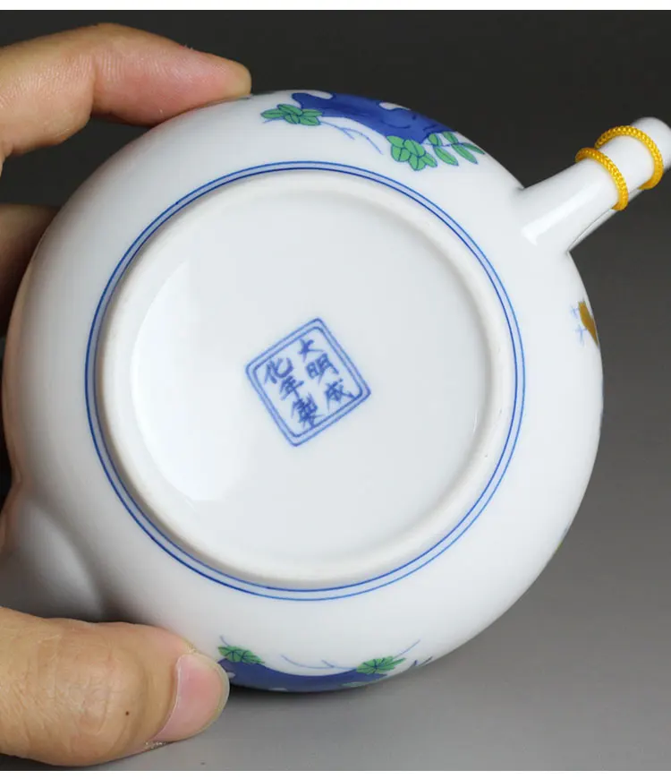 Цзиндэчжэнь фарфор куриный КРОК Чайник Ретро Chenghua античный чайник кунг-фу черный чай Jin Jun Mei Чайная Посуда
