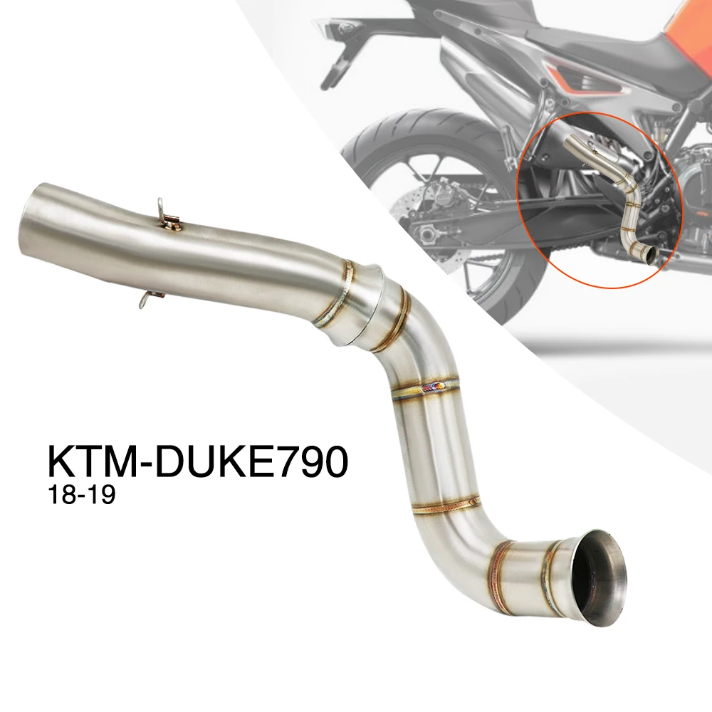 ZSDTRP для KTM790 DUKE790- большинство 51 мм мотоциклетные выхлопные трубы среднего звенья трубы из нержавеющей стали
