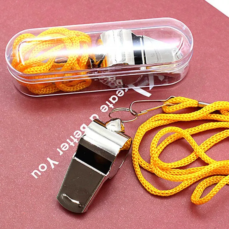 

Referee Whistle Stainless Steel Extra Loud Whistle For School Sports