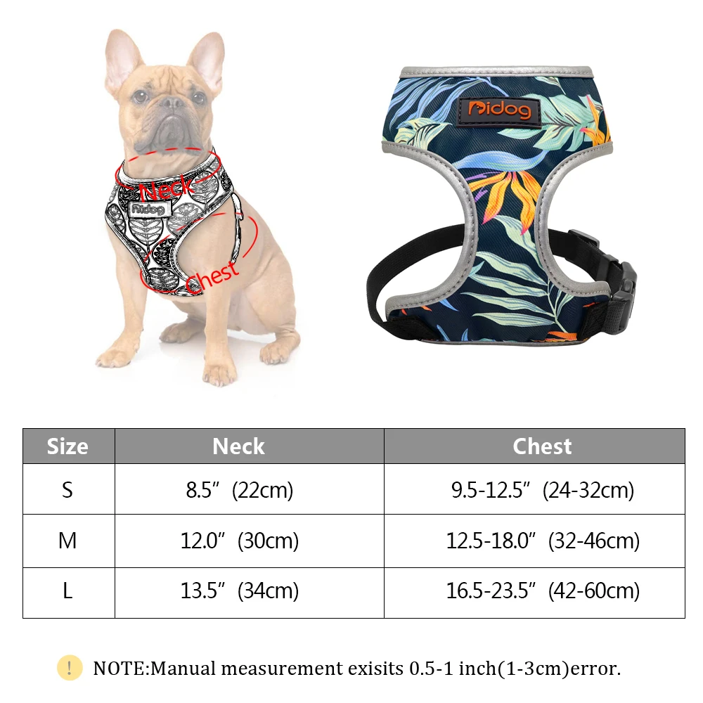 Cute Fruit Small Dog Harness Vest Print Cat Puppy Harness Mesh Reflective Harness for Small Dogs Cat Chihuahua Yorkshire 