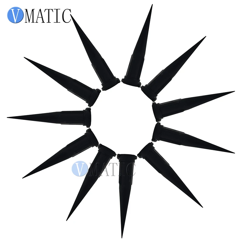 Cola Dispensação Afilado Dicas Agulhas de Plástico Preto 100 Peças 27g tt