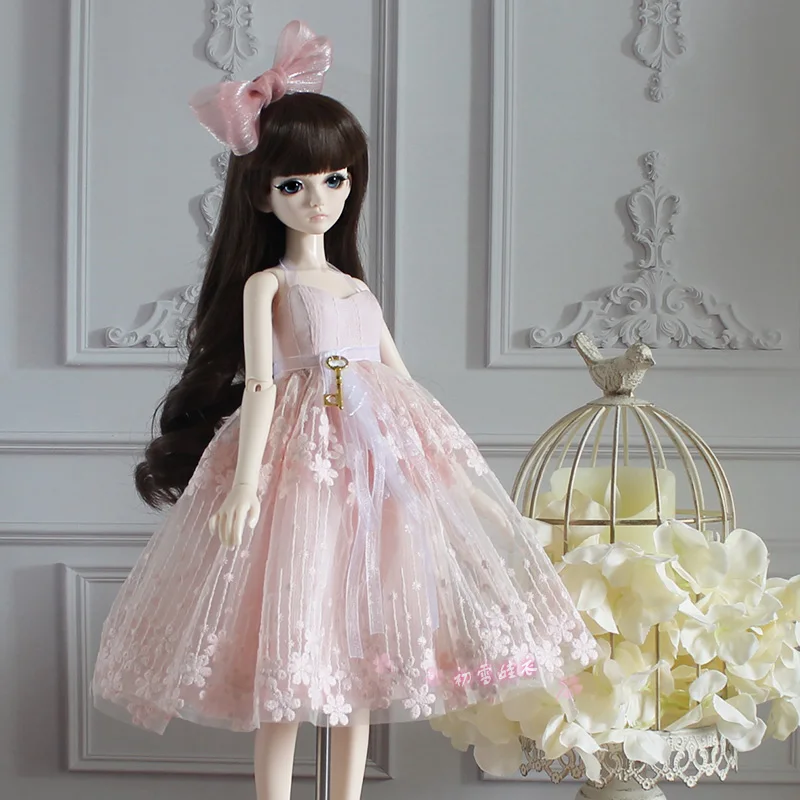 1/3 1/6 1/4 тонкая bjd SD кукольная одежда милое розовое платье для 1/3 1/4 1/6 bjd кукольная одежда