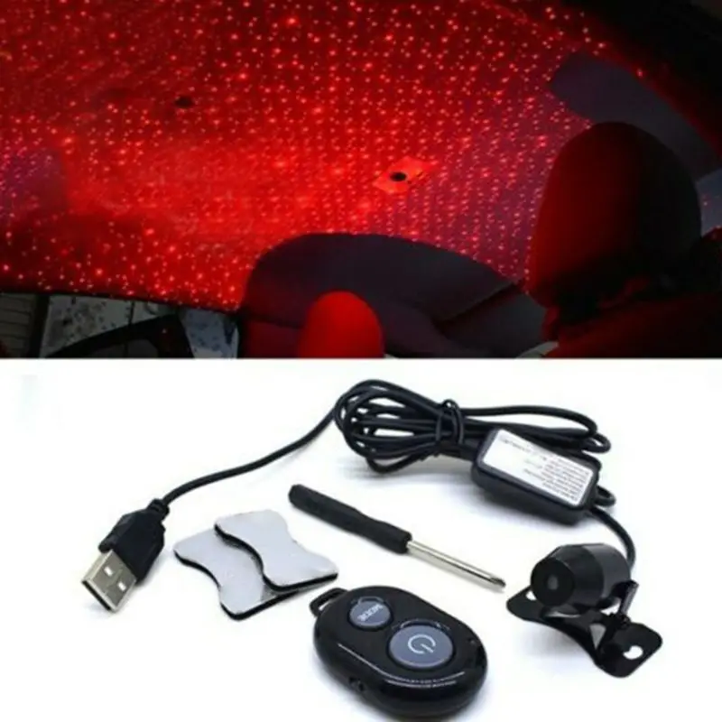 USB СВЕТОДИОДНЫЙ светильник для автомобиля атмосферная звезда DJ RGB Красочный музыкальный звуковой светильник интерьерный декоративный светильник - Испускаемый цвет: 4