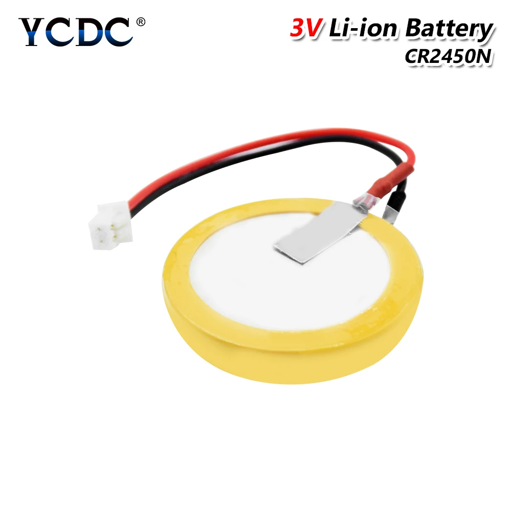 YCDC CR 2450N Батарея CR2450 со штепсельной вилкой 3V 630 мА/ч, литий-ионный аккумулятор для AFPX-BATT FP-X серии батареи для ПЛК-устройств