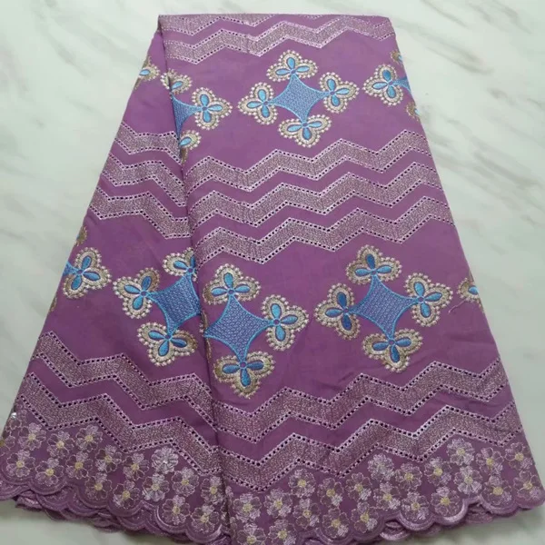 light purple Чистая белая нигерийская Джордж кружевная ткань африканская кружевная ткань высокого качества гипюр французская вуаль кружевная ткань с камнями для свадьбы - Цвет: light purple