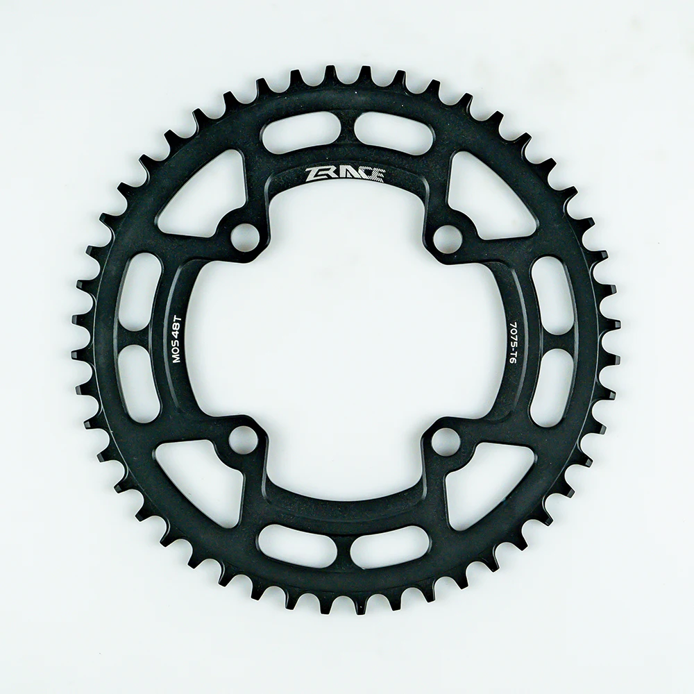 ZRACE BCD104 40 T/42 T/44 T/46 T/48 T/50 T/52 T велосипед Chianring Chainwheel узкая ширина зуб для MTB/дорожный/складной велосипед/гравий-велосипеды - Цвет: Black 48T