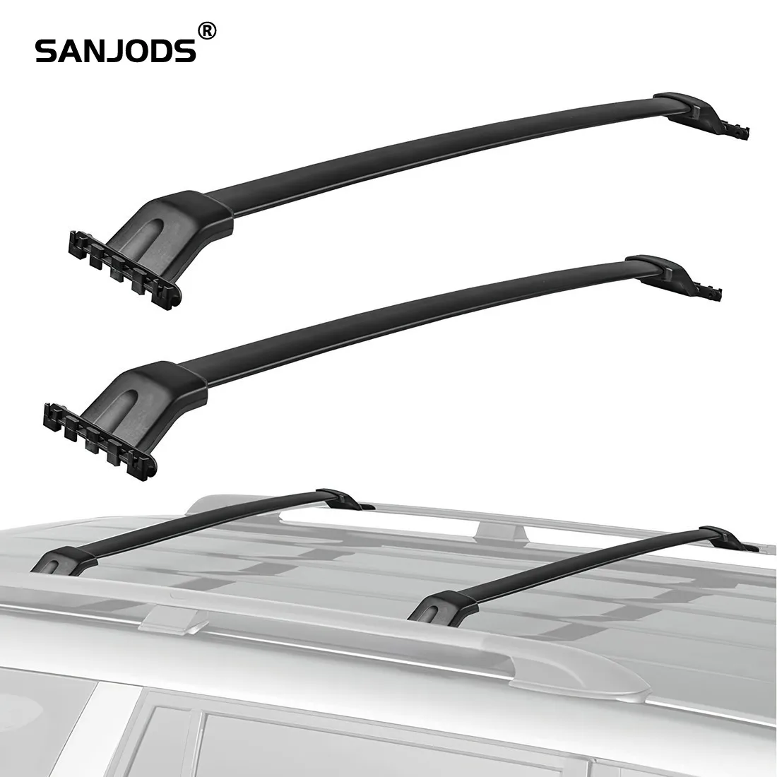SANJODS Roof Rack Replacement For Honda Pilot 2009 2015 Pair OE Style Aluminum Roof Rack Top