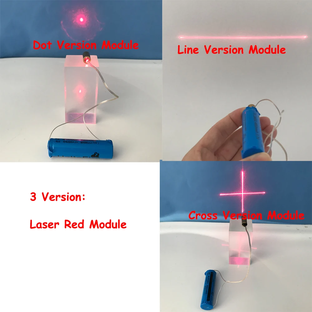 650nm 5mW 3V Laser Red Cross/Line/Dot Symbol Module Version Red Laser Diode Pointer Horizontal Positioning Light