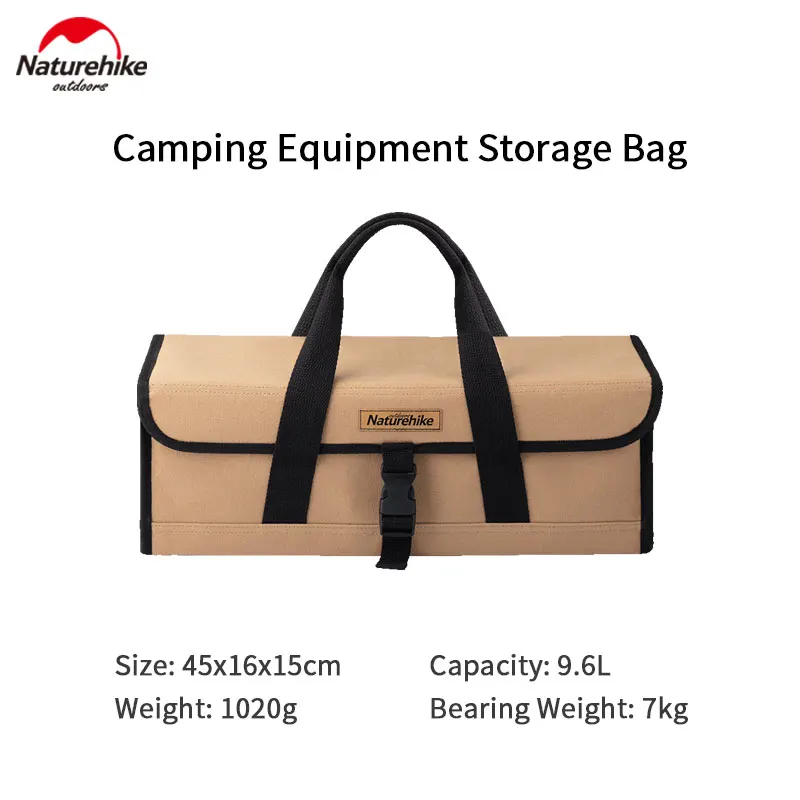 Naturehike Camping Storage Bag 9.6L large Capacity Outdoor Travel Equipment Box Picnic Sundry Bag Portable Tent Accessories Tool