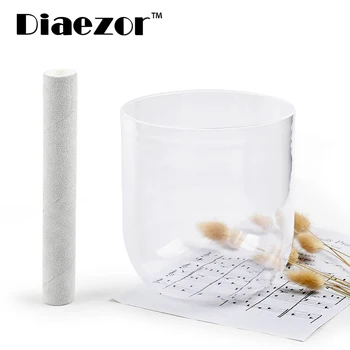 

Diaezor 7"Quartz Crystal Singing Bowls for Meditation, Sound Healing with hollow suede stick & o-ring