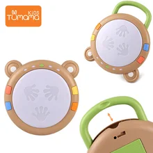 Хлопушка для детей ручной барабан для детей ПЭТ барабанные музыкальные инструменты Детские игрушки 6-12 месяцев музыкальные игрушки для малышей форма медведя