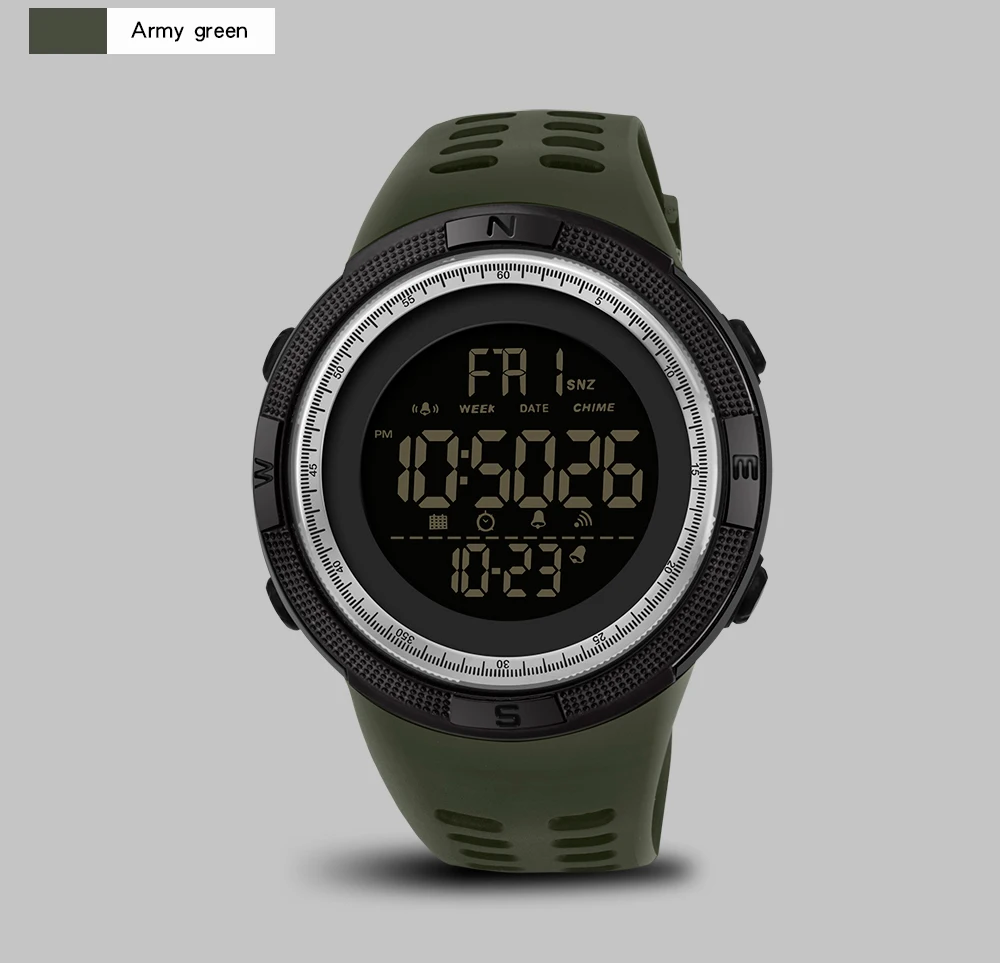 SANDA модные уличные спортивные часы для мужчин, многофункциональные часы с будильником, водонепроницаемые военные цифровые часы reloj hombre