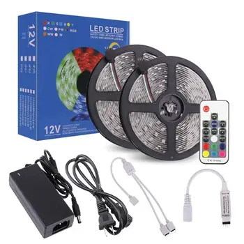 

LED Strip Lights 32.8ft, High Sensibility 17Key RF Remote and Controller, IP65 Waterproof RGB Light Strip Flexible SMD5050 300L