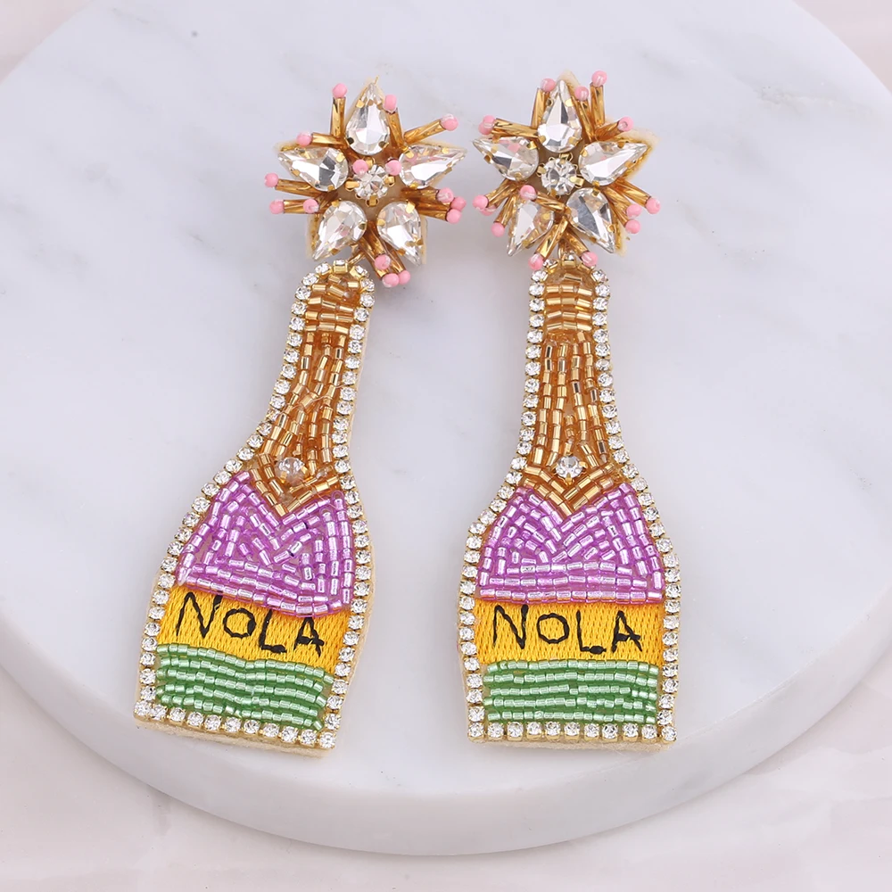 Beads Bottle Earrings Women Boho Dangle Drop Earrings Bohemian Fashion Jewelry Party Gifts