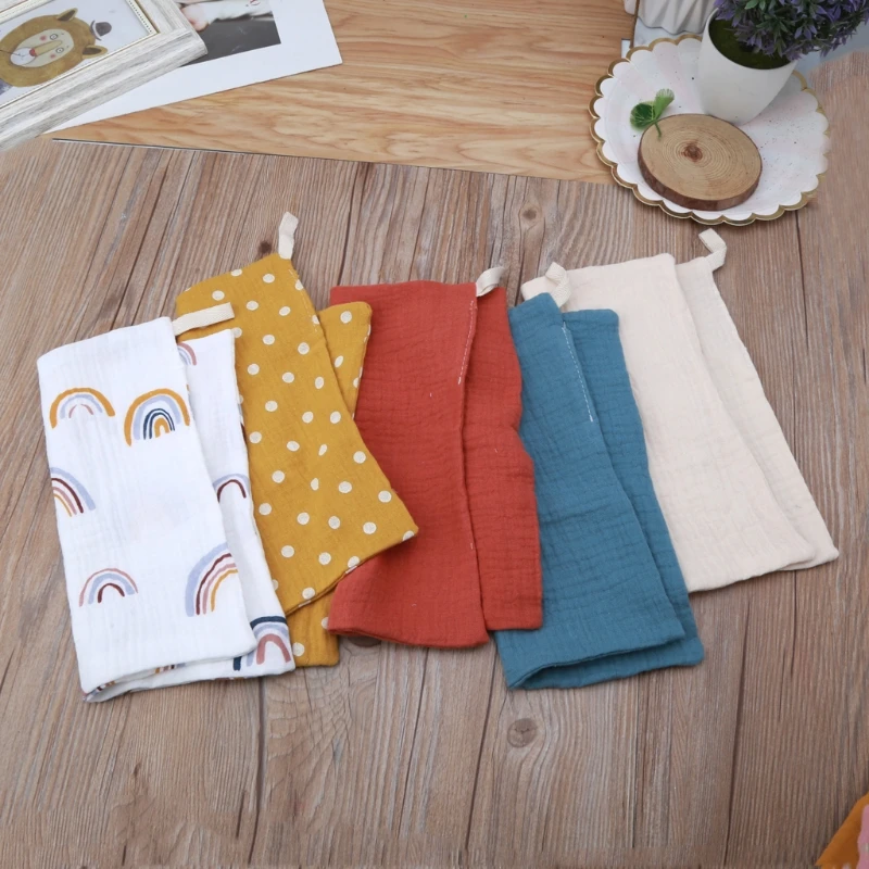 Baby Towels Muslin Cloth Hand Face Wipes Saliva Bib Handkerchief Gauze Cotton 5 Pcs/Lot bath towel cotton towel baby towel muslin towel muslin burp cloth muslin feeding towel