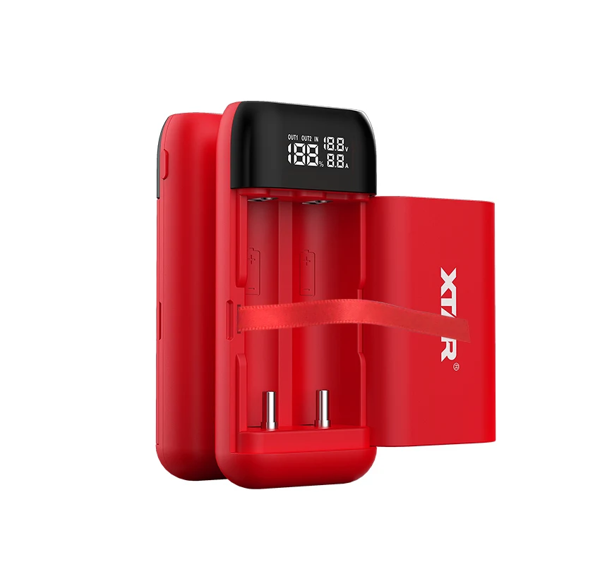 XTAR Мощность банк ЖК-дисплей USB Зарядное устройство QC3.0 Тип-C вход PB2S для 18700 20700 21700 18650 Батарея/только PB2 Батарея Зарядное устройство для 18650
