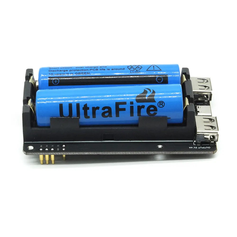 Оригинальное устройство питания 18650 UPS Pro, расширенное два порта USBA для Raspberry Pi 4 B/3B+/3B, не включает аккумулятор 18650