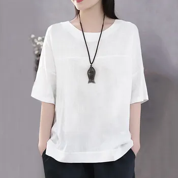 

Women Summer Women's t shirt Casual t shirt for women Solid Loose Short Sleeve Round Neck Tee shirt Top