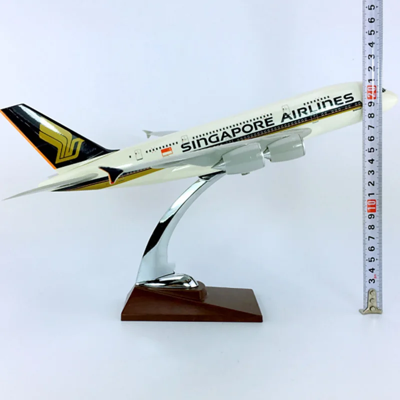 36 см статический самолет 1:200 Airbus A380-800 модель Сингапур авиация шасси W база сплава самолет коллекционные игрушечные самолеты
