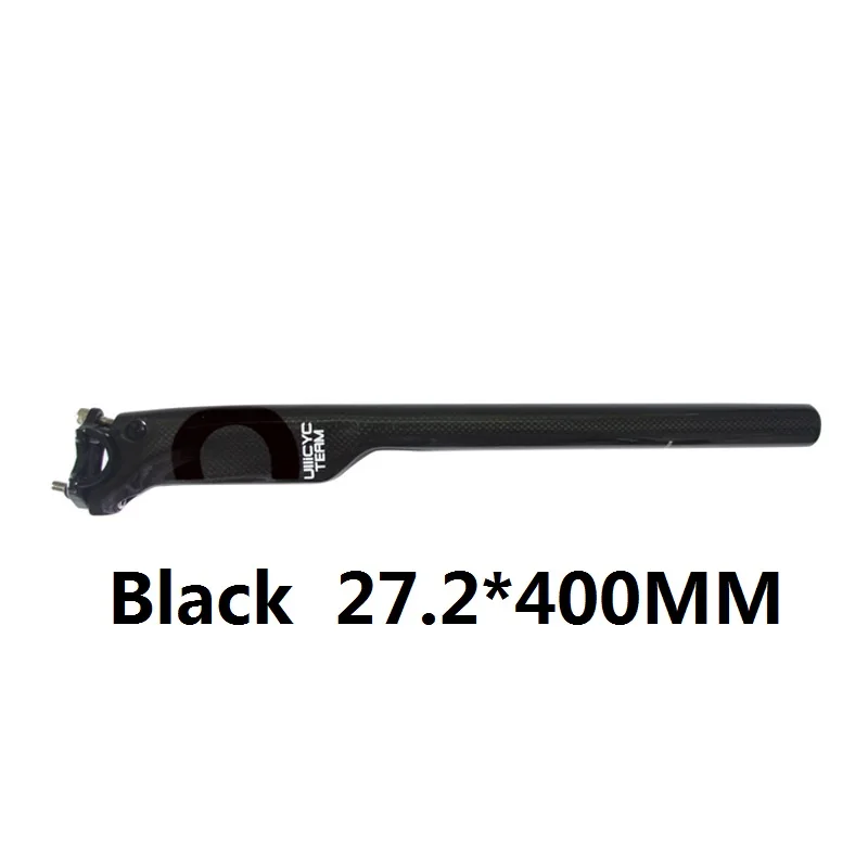 27.2X400mm Black ULLICYC 3K Full Carbon Bicycle Saddle And New Mountain Bike Bicycle Saddle MTB Bicycle Parts 27.2 / 30.8 / 31.6* 350mm / 400mm - Цвет: 27.2X400mm Black