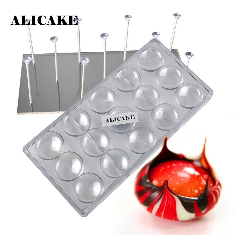 Cake baking mold cannoli tubes baking molds Volcano chocolate mold polycarbonate plastic for chocolate mould candy stand set bakery baking tools