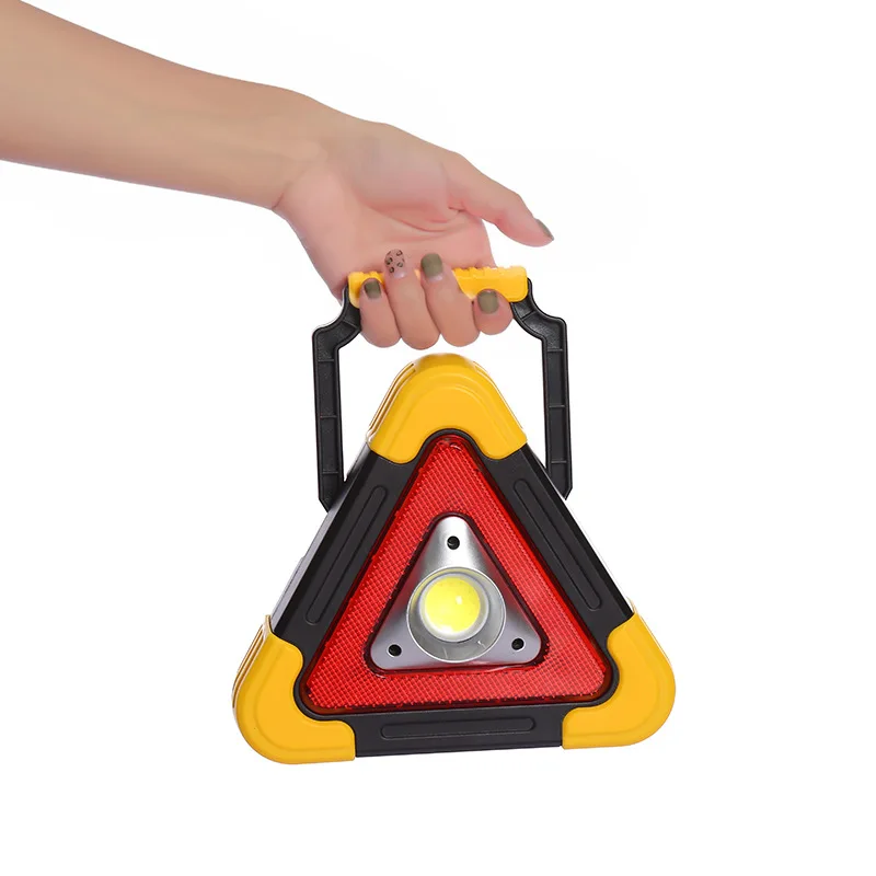 

Vehicle-Mounted Solar Charging LED Luminous Triangular Warning Emergency Light Camping Light Cob Camping Lamp