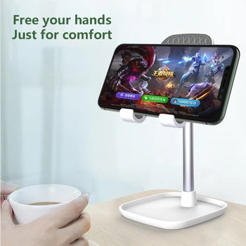 

Phone Holder Portable Mobile Phone Stand Desktop Holder Portable Adjustable Table Desk Mount For iPhone ipad UK
