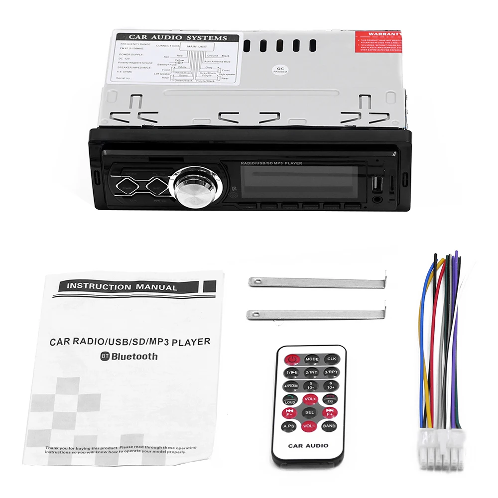 Автомагнитола Bluetooth Handsfree lcd сабвуфер автомобильный аудио USB/SD/AUX/мини карта четыре канала пульт дистанционного управления Автомобильный плеер