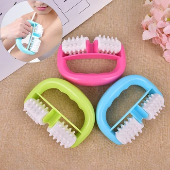 

1 Pcs Practical D Type Roller Fat Control Massager Leg Abdomen Neck Buttocks Fast Anti Cellulite Hand Massage Tool