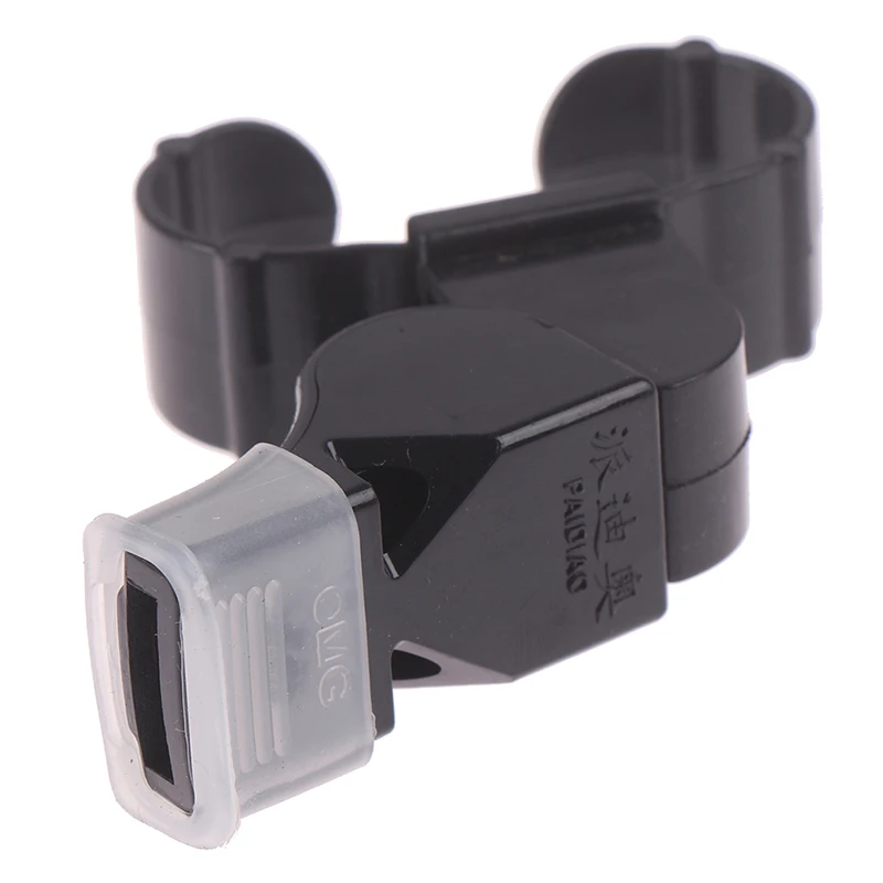 

1 PC New Black Plastic Pealess Finger Grip Sports Referee Whistle