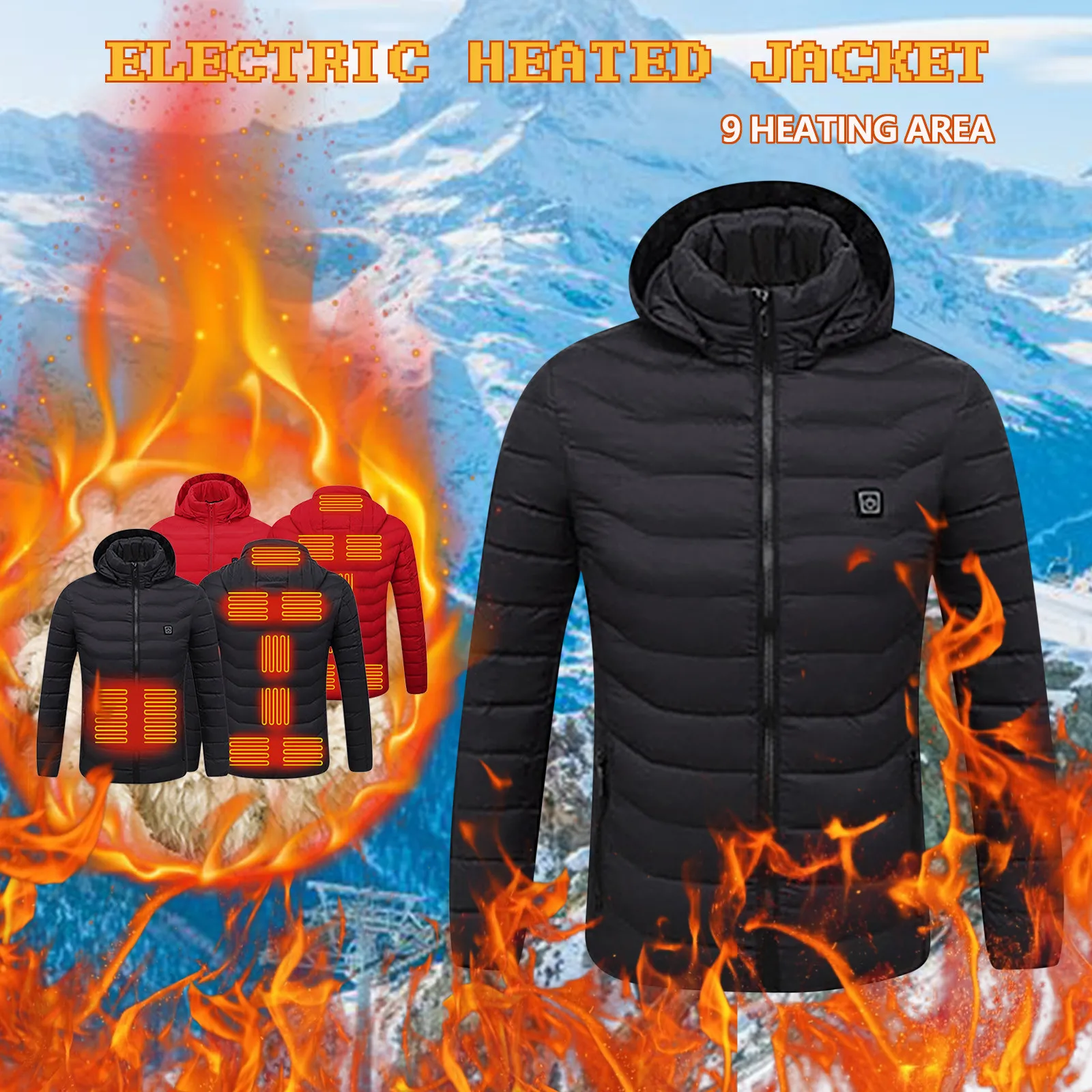 Unisex 9-zone Heating Hiking Vests Usb Heated Outdoor Clothing For Riding Skiing Fishing Via Coat Winter Warm Jacket | Спорт и