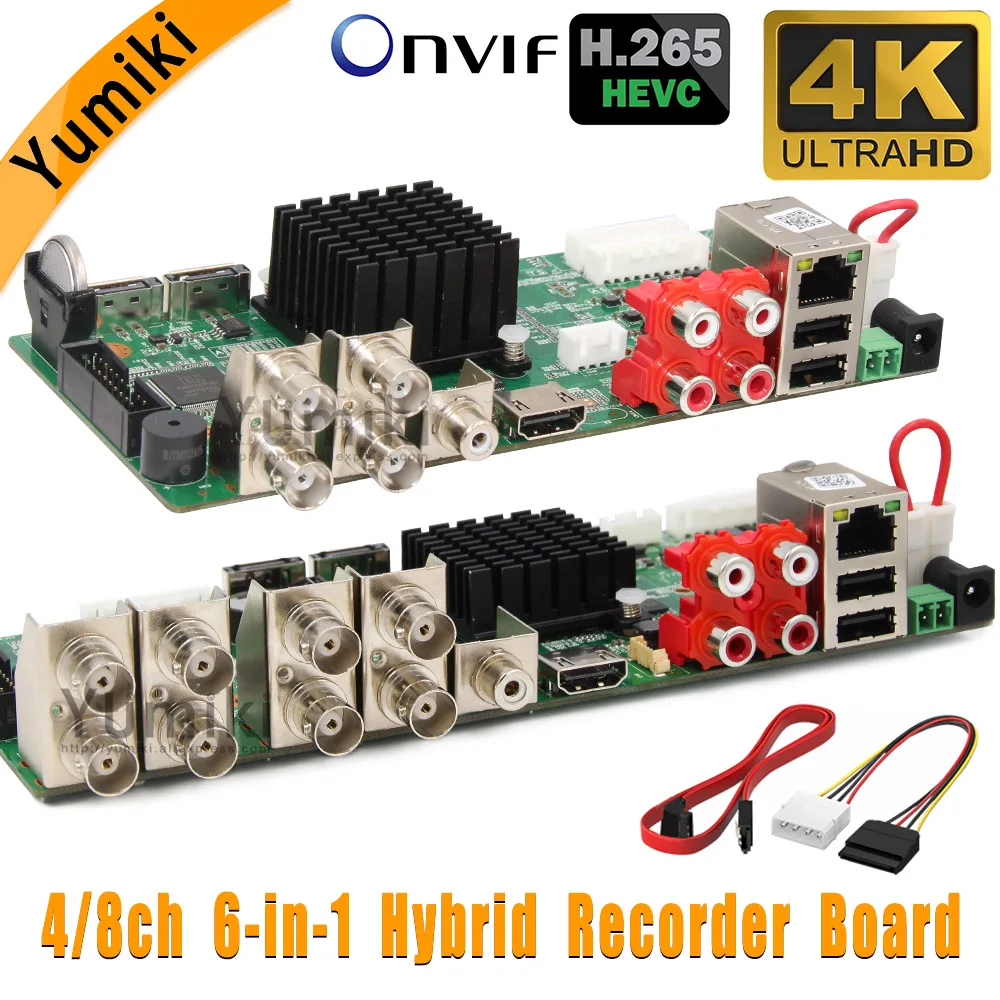 8ch/4ch AHD DVR 4K CCTV 8Ch 4K/5MP Hybrid Security DVR Recorder Camera Onvif Coxial Control P2P XVI/AHD/TVI/CVI/CVBS/IP