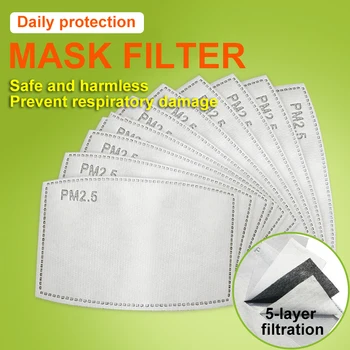 

10pcs/Lot Disposable Filter paper PM2.5 Anti Haze mouth Mask Anti Dust mask Filter paper Health Care