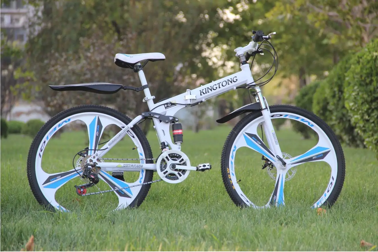 KINGTONG Double disc brake 21/24/27 Speed Mountain Bike 24/26inch Fat Tire Bikes Shock Absorbers Bicycle Free Delivery Snow Bike