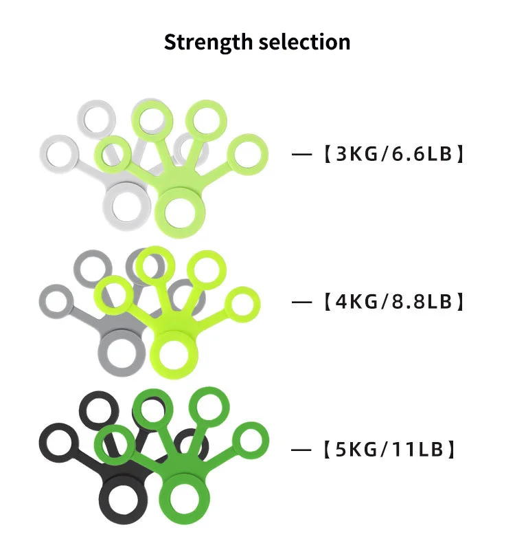Five fingers Silicone Hand Expander Finger Training Trainer Strength Resistance Bands Wrist Exercise Fitness 1Pcs