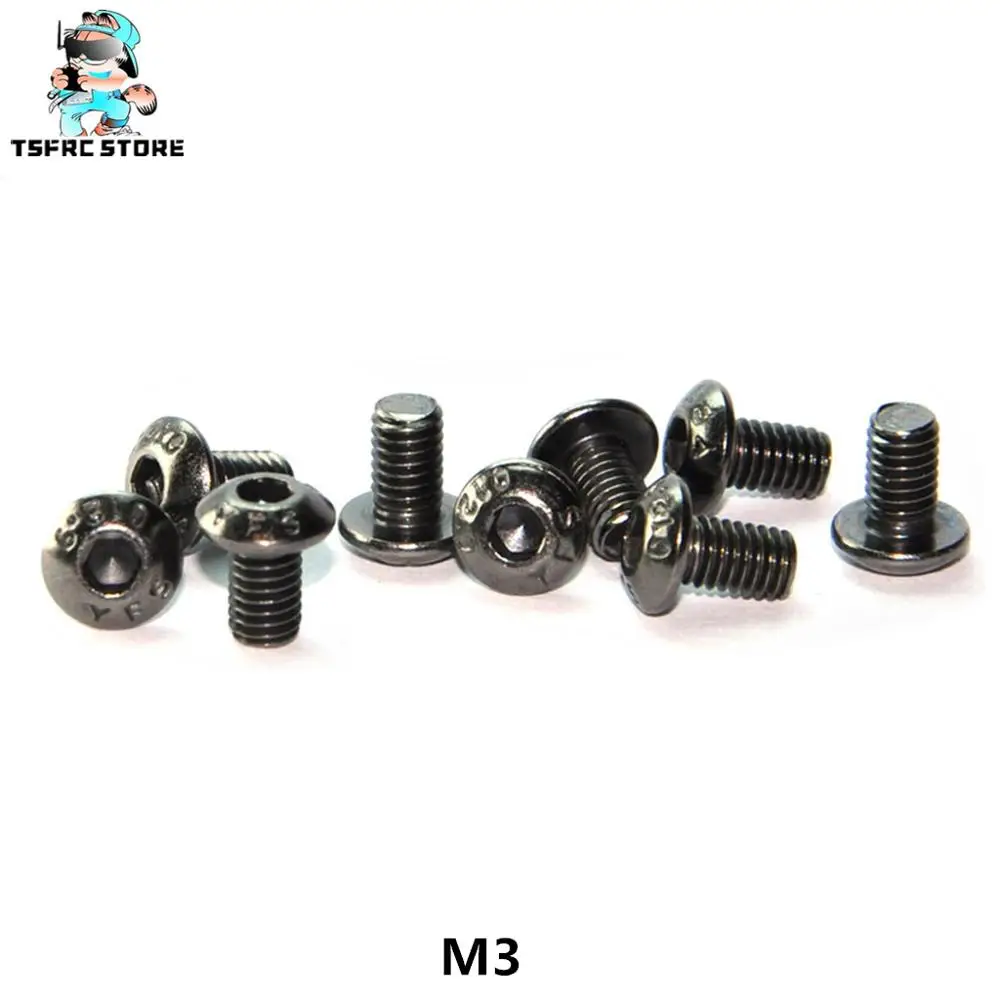 Винт YFS M3 * 5*6*8*10*12*14*15*16*18 мм класс 100% с шестигранной головкой винтовой болт черная