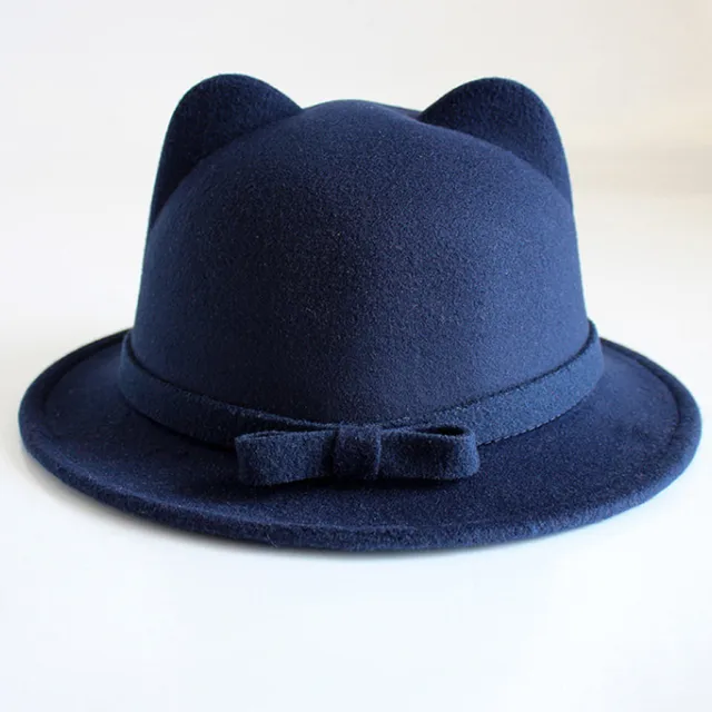 winter felt hat bow accessories 