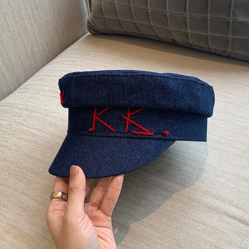 Women Denim Newsboy Caps Casual Flat Military Cap S/M/L cotton newsboy cap