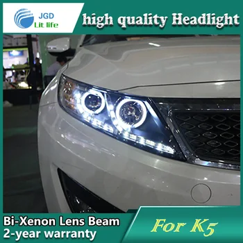 

Car Styling Head Lamp case for Kia RIO K5 2011-2013 Headlights LED Headlight DRL Lens Double Beam Bi-Xenon HID car Accessories