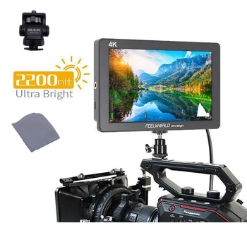 

FEELWORLD P7 7 Inch 2200nit Daylight Viewable Camera Field Monitor Rugged Aluminum Design 4K HDMI Input Output 1920X1200 IPS