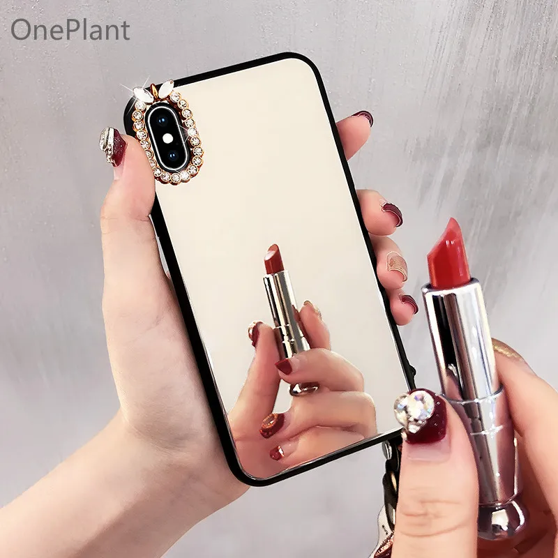 Роскошное блестящее алмазное глянцевое стекло для макияжа iPhone 12 Mini 11 Pro X XR XS MAX