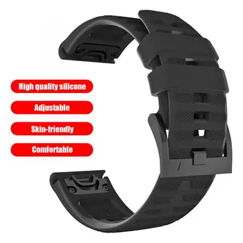 

Skin-friendly Silicone Adjustable Watchband Replacement Wrist Strap Belt Smart Electronics Accessories for Garmin Fenix 6X 26mm