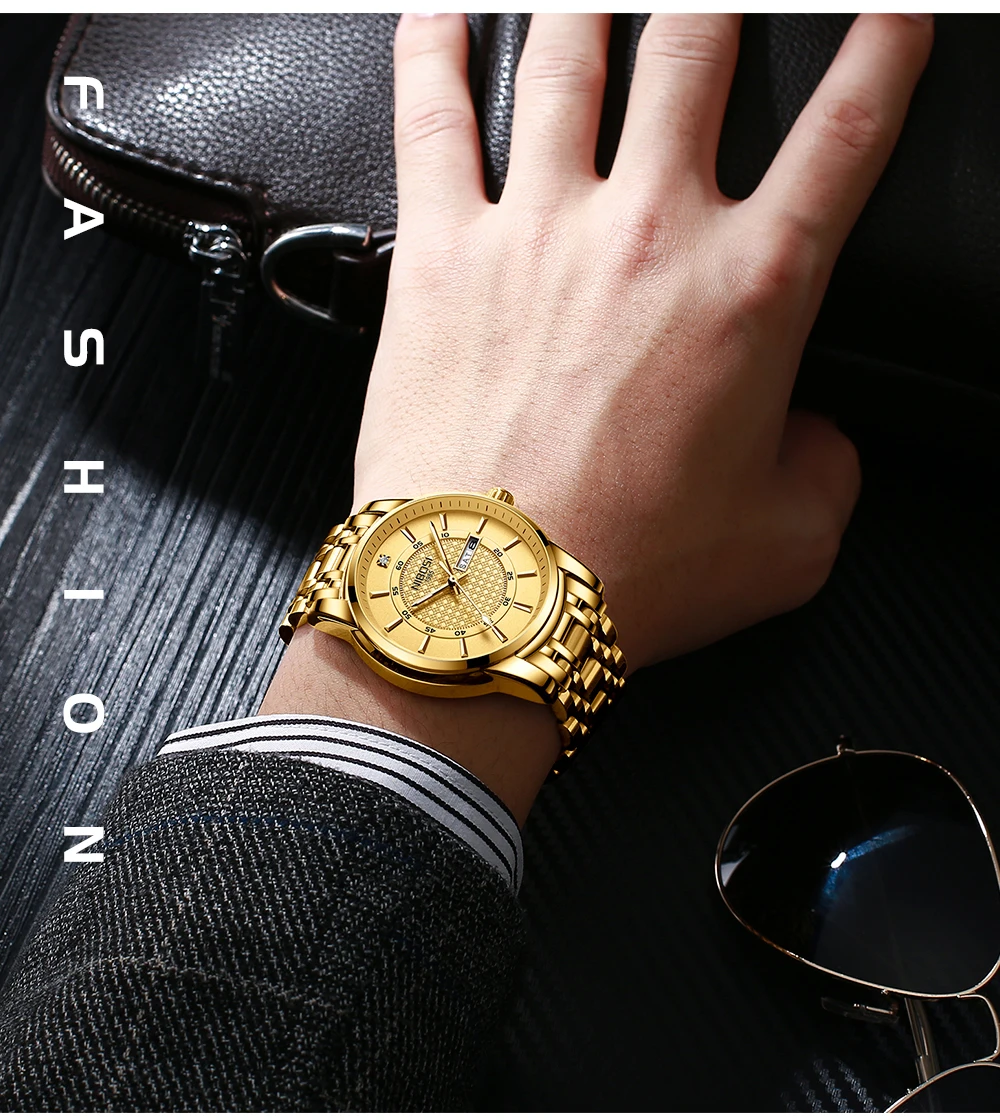 Relogio Masculino NIBOSI Brand Design Men Watch Waterproof Stainless Steel Sports Quartz Watches For Men Relojes Para Hombre