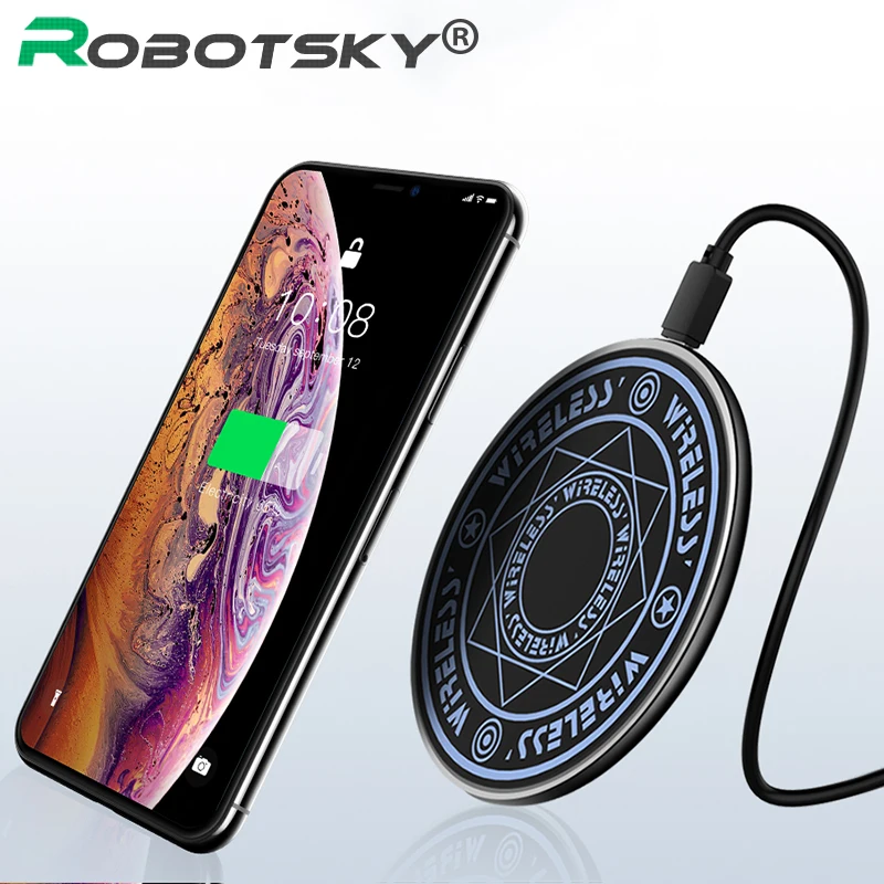 

10W Fast Wireless Charger For Samsung Galaxy S9/S9+ S8 S7 Note 9 S7 Edge USB Qi Charging Pad for iPhone XS Max XR X 8 Plus