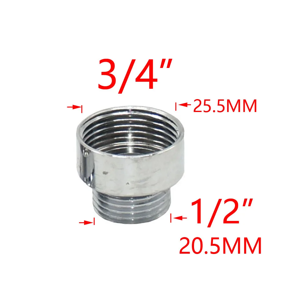 Brass 1/2" To 3/4 3/8 1 Inch Thread Connector Reducing Repair Joint For Faucet Bathroom Shower Coupler Copper Bubbler Adapter 