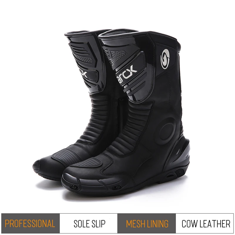 ARCX Motorcycle reflective waterproof Boots Leather Motocross Racing Boots Protector Gear Motorbike Bike wear Reflective Shoes ARCX Motorcycle reflective waterproof Boots Leather Motocross Racing Boots Protector Gear Motorbike Bike wear Reflective Shoes