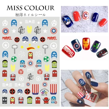 

1 Sheet Water Nail Stickers Black Cartoon Animal Hollow Designs Sliders For Nail Decals DIY Manicure Adhesive