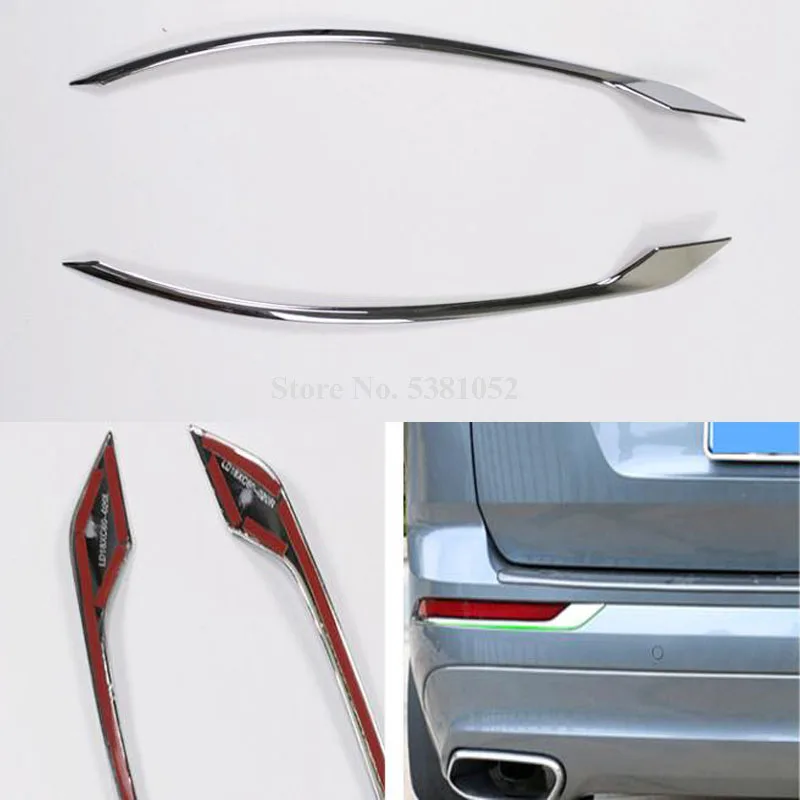 2 шт. для Volvo XC60 аксессуары хромированные передние и задние противотуманные фары крышка отделка автомобиля наклейка авто аксессуары