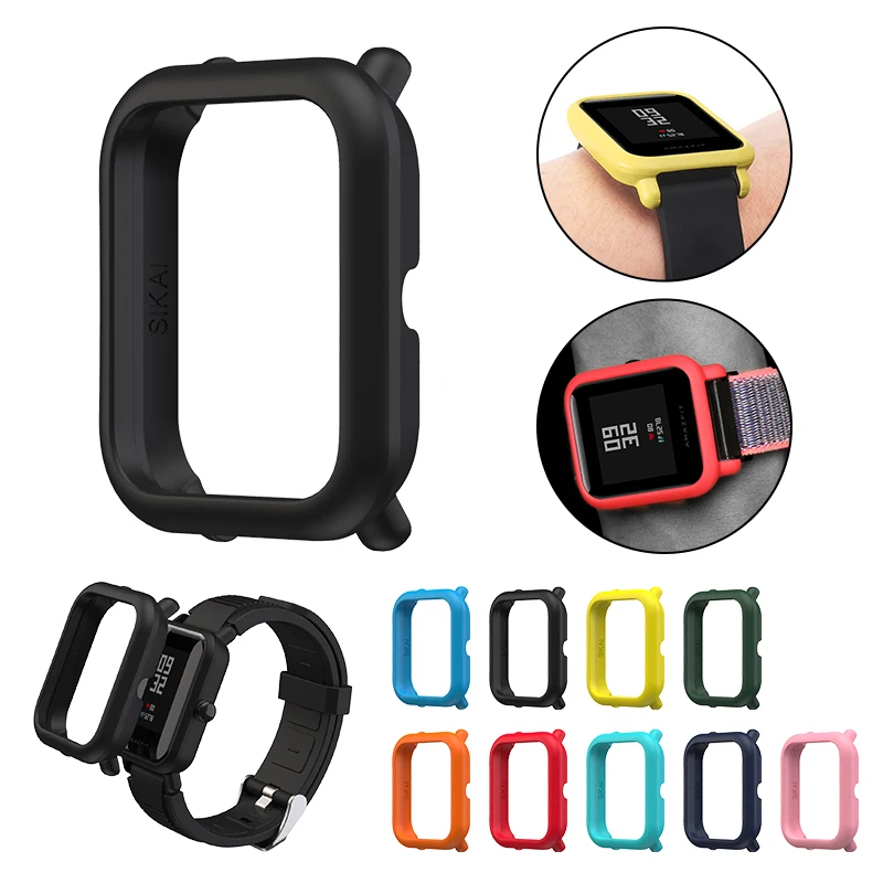 Чехол SIKAI для Xiaomi Amazfit Bip youth/lite сменный жесткий чехол защитный смарт часов Midong Bip|case