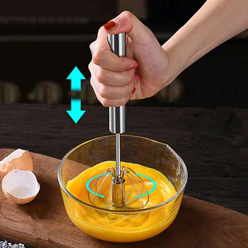 

Manual Egg Beater Semi-automatic Mixer Cooking Stainless Steel Whisk for Cooking Cream Stirring Kitchen Tools Baking Accessories